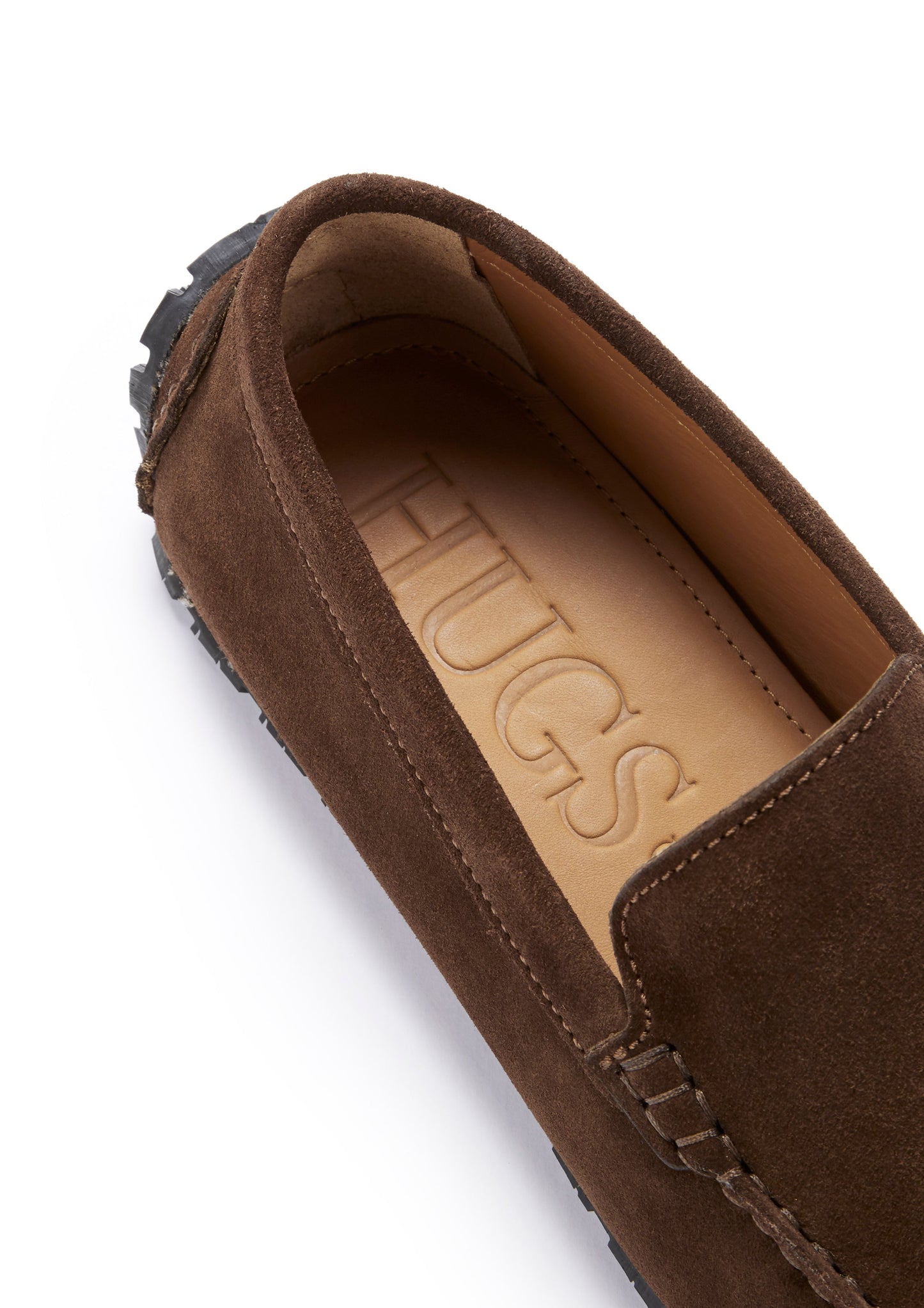 Tyre Sole Driving Loafers, brown suede-3