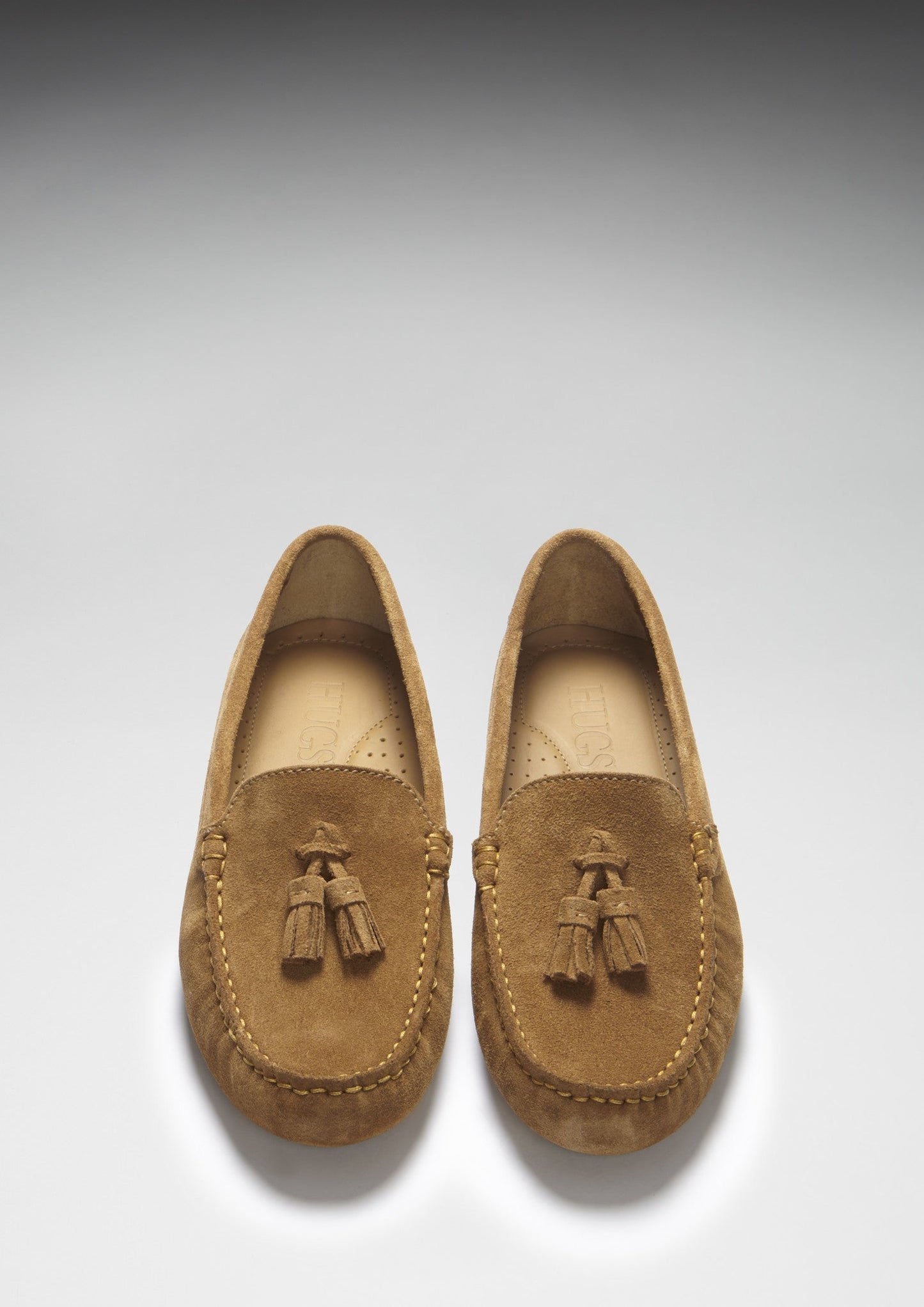 Women's Tasselled Driving Loafers, tobacco suede-2