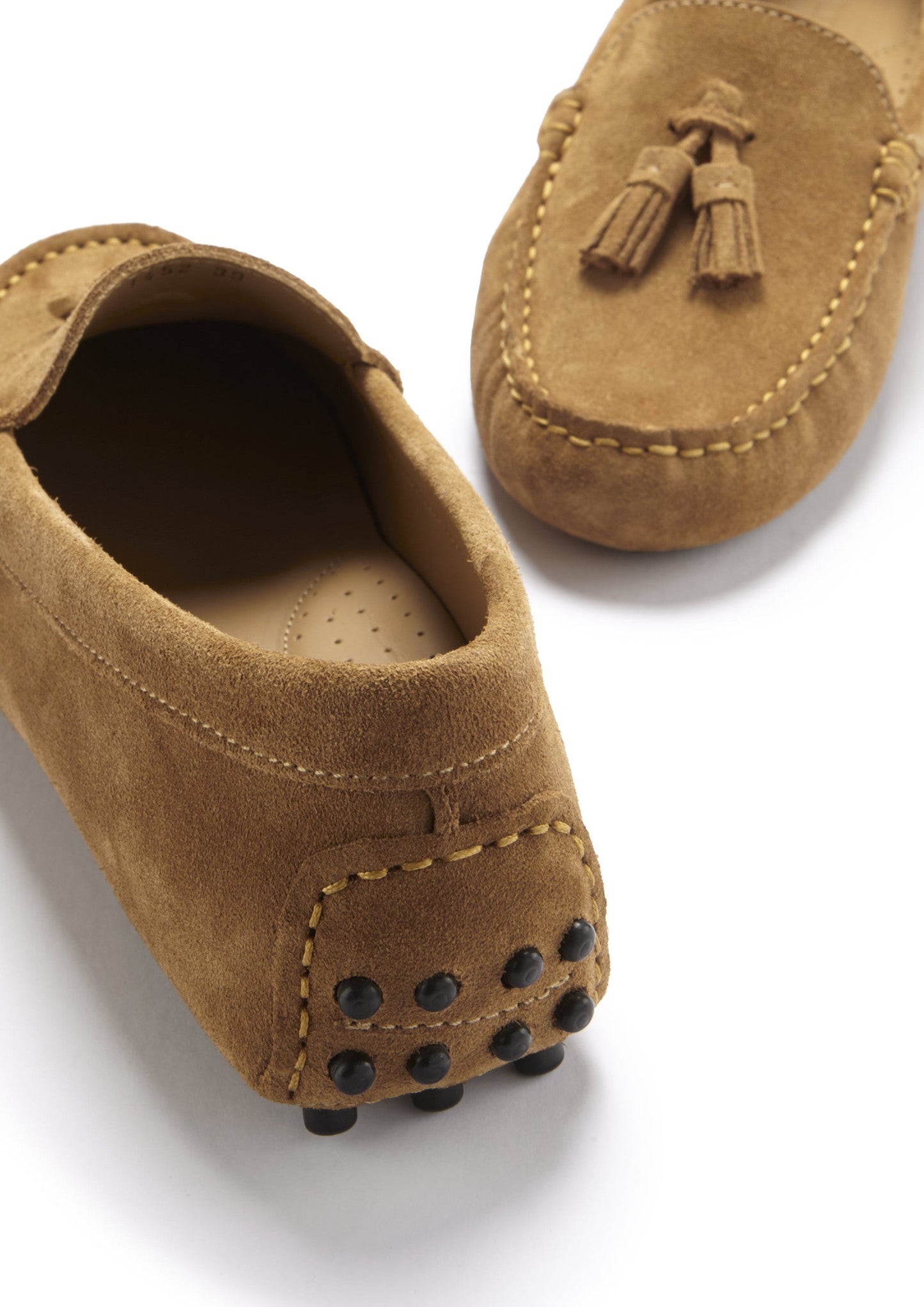 Women's Tasselled Driving Loafers, tobacco suede-3