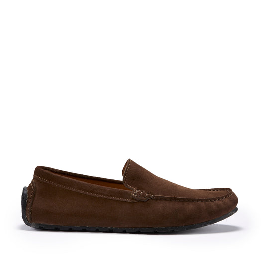 Tyre Sole Driving Loafers, brown suede-0