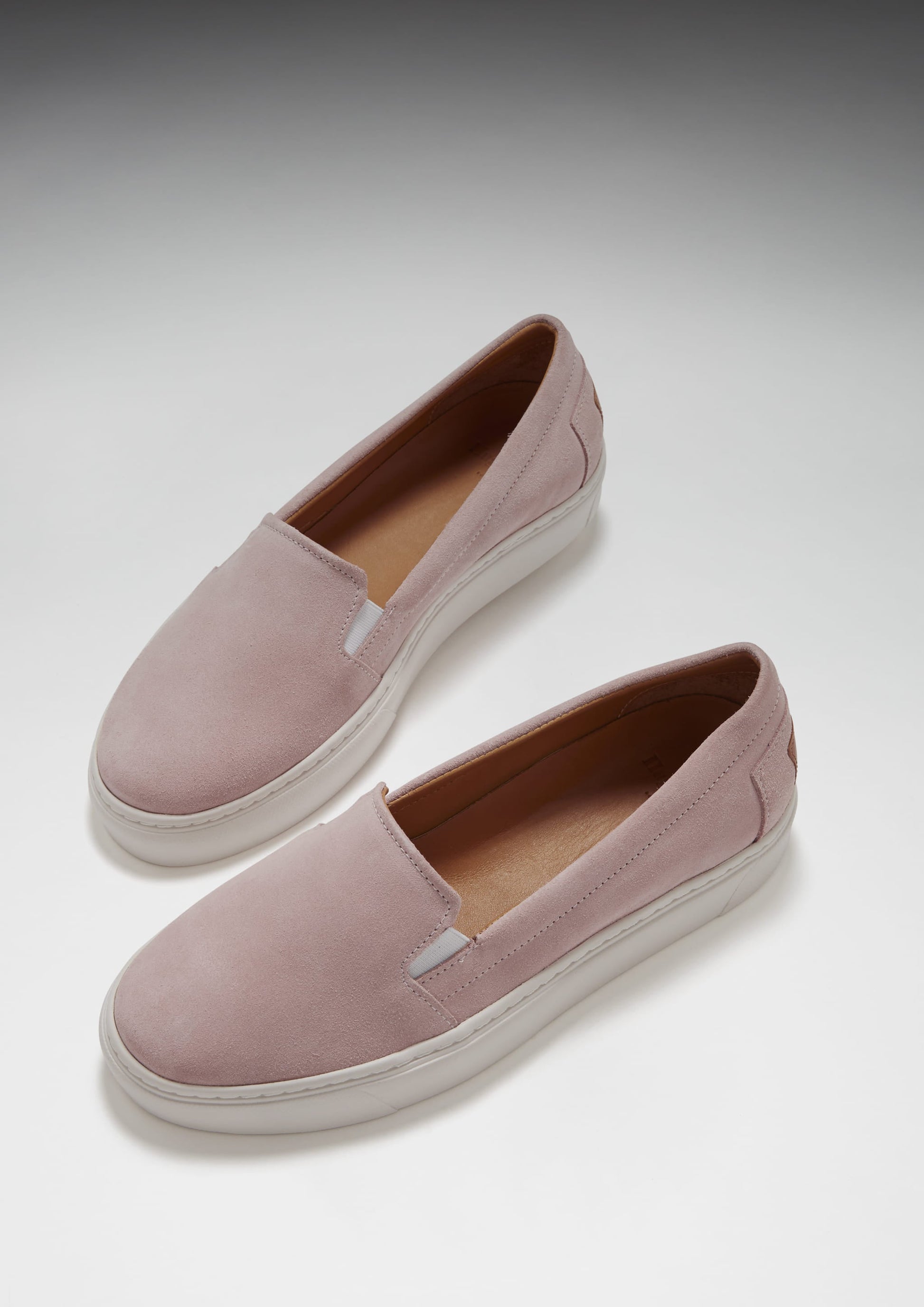Women's Slip-On Sneakers, ice pink suede-1