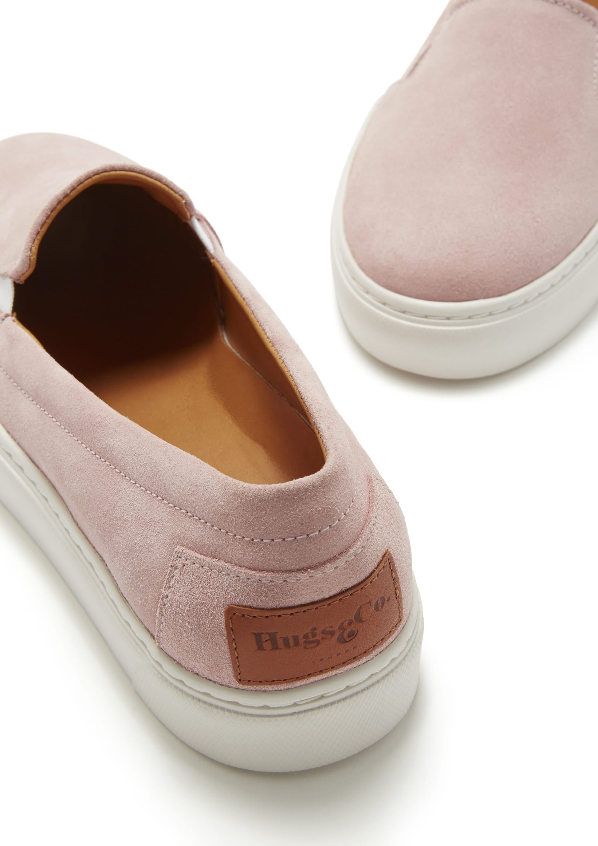 Women's Slip-On Sneakers, ice pink suede-3
